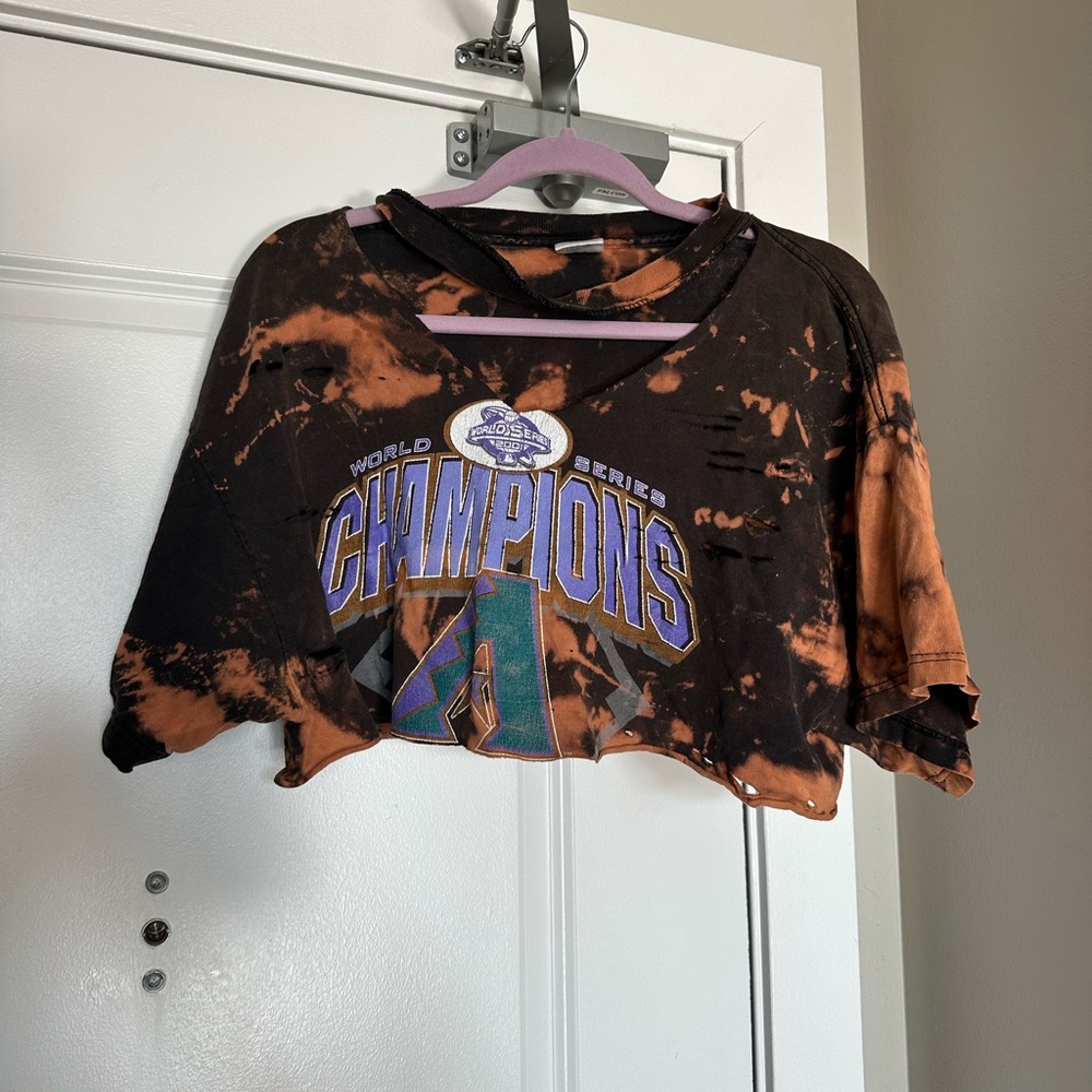 Tie-Dye Arizona Diamondbacks World Series Champions Crop Top